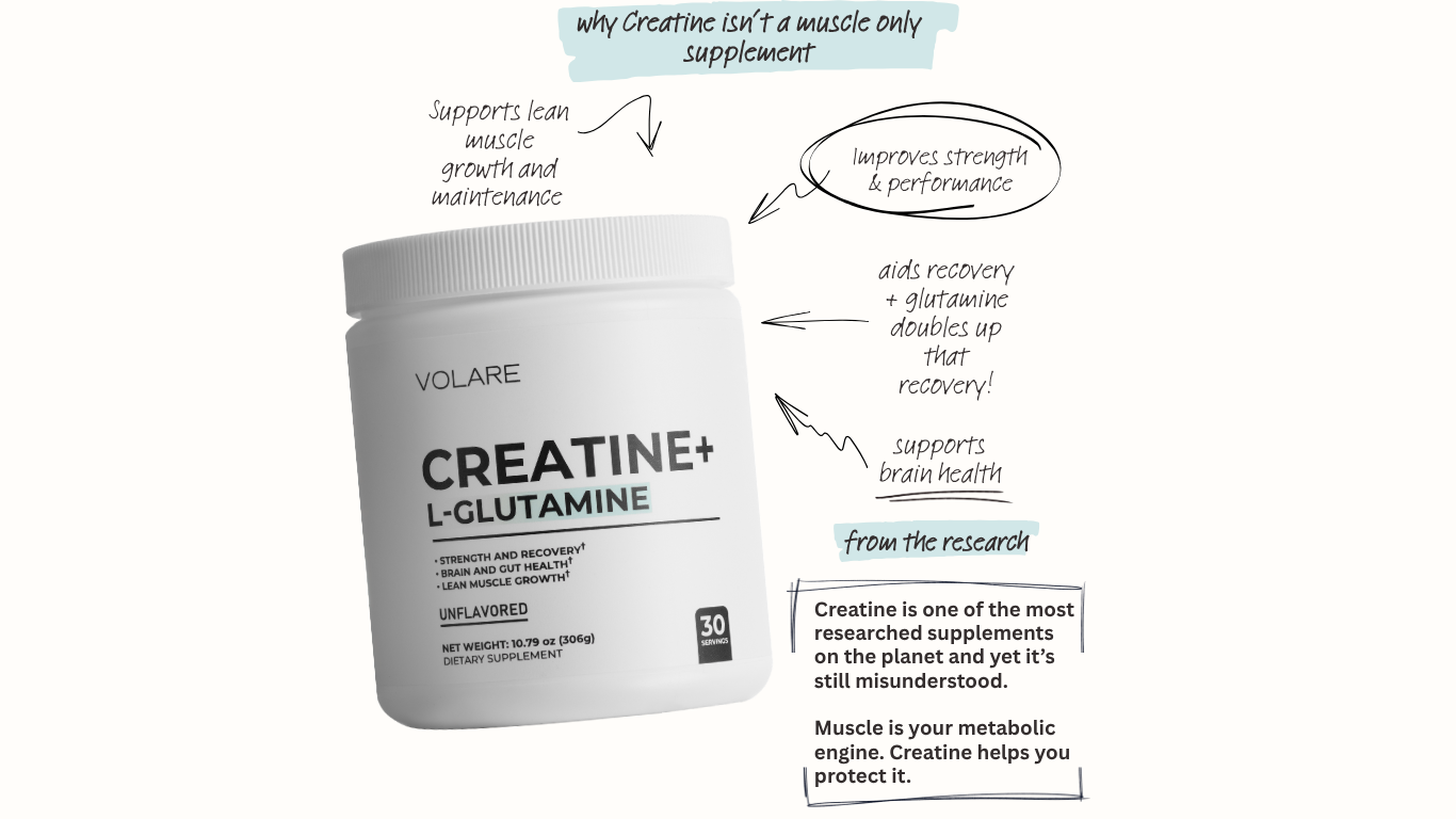 Creatine benefits for women over 40 supporting muscle, metabolism, recovery, and brain health